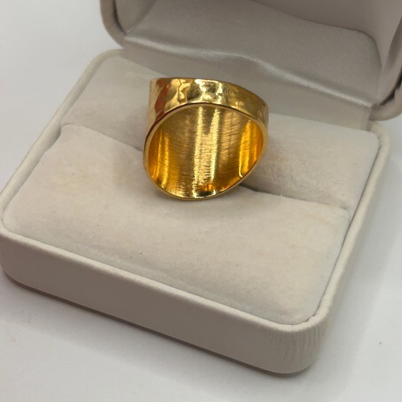 Vintage 18K HGE Heavy Gold Electroplate Crystal Fly Ring - Picture 8 of 11